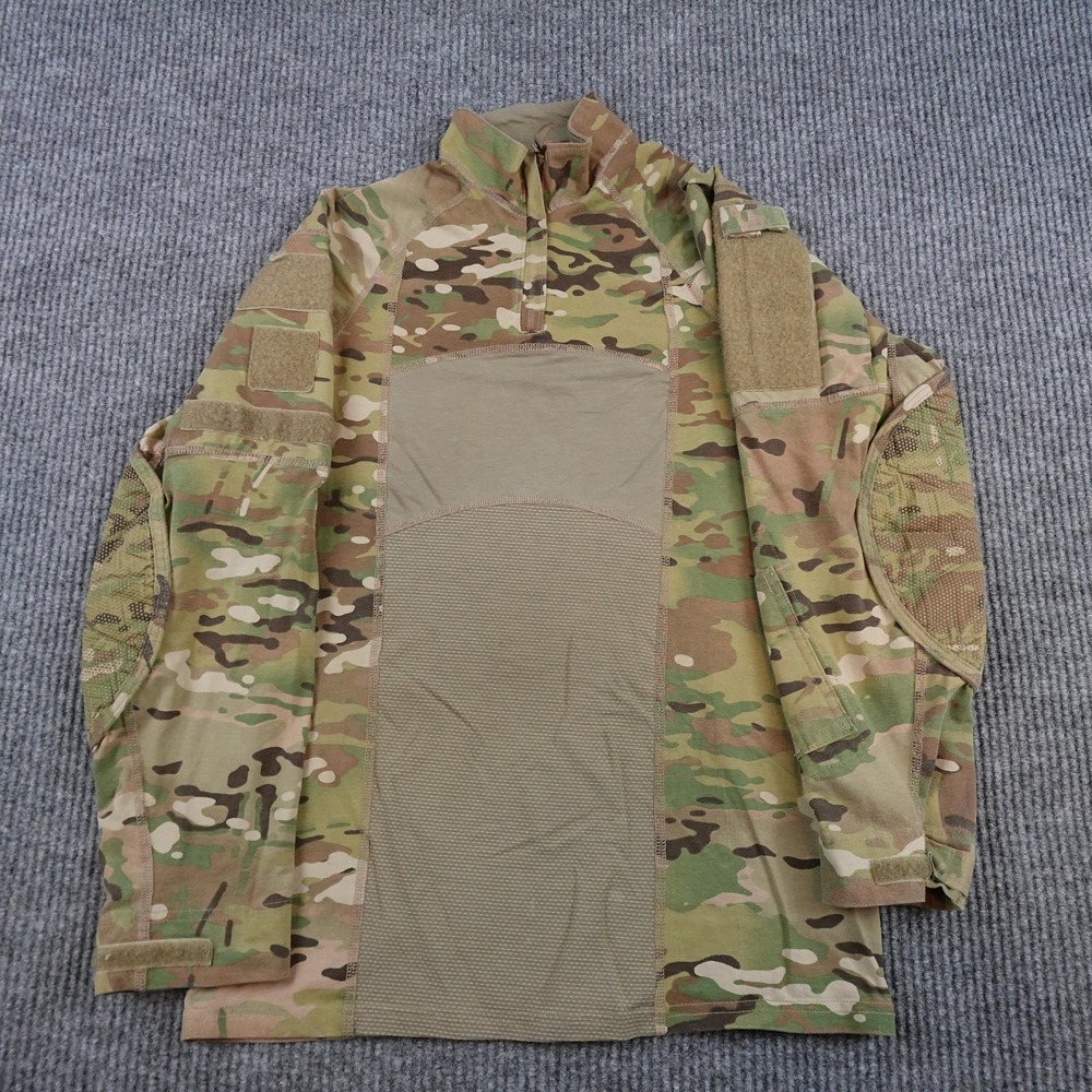 USGI Army Combat Shirt Mens Small Camo Flame Resistant 1/4 Zip USA Multicam